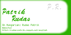 patrik rudas business card